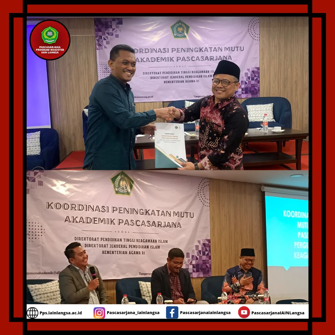 Direktur PPM IAIN Langsa Serahkan Rekomendasi Peningkatan Mutu Akademik kepada Dirjen Pendis Kemenag R.I