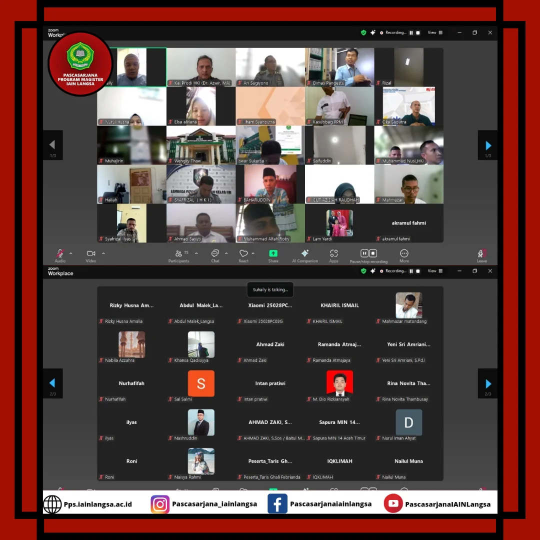 Sambut Mahasiswa Baru Tahun Akademik 2025/2026, Pascasarjana IAIN Langsa Adakan Taaruf Akademik