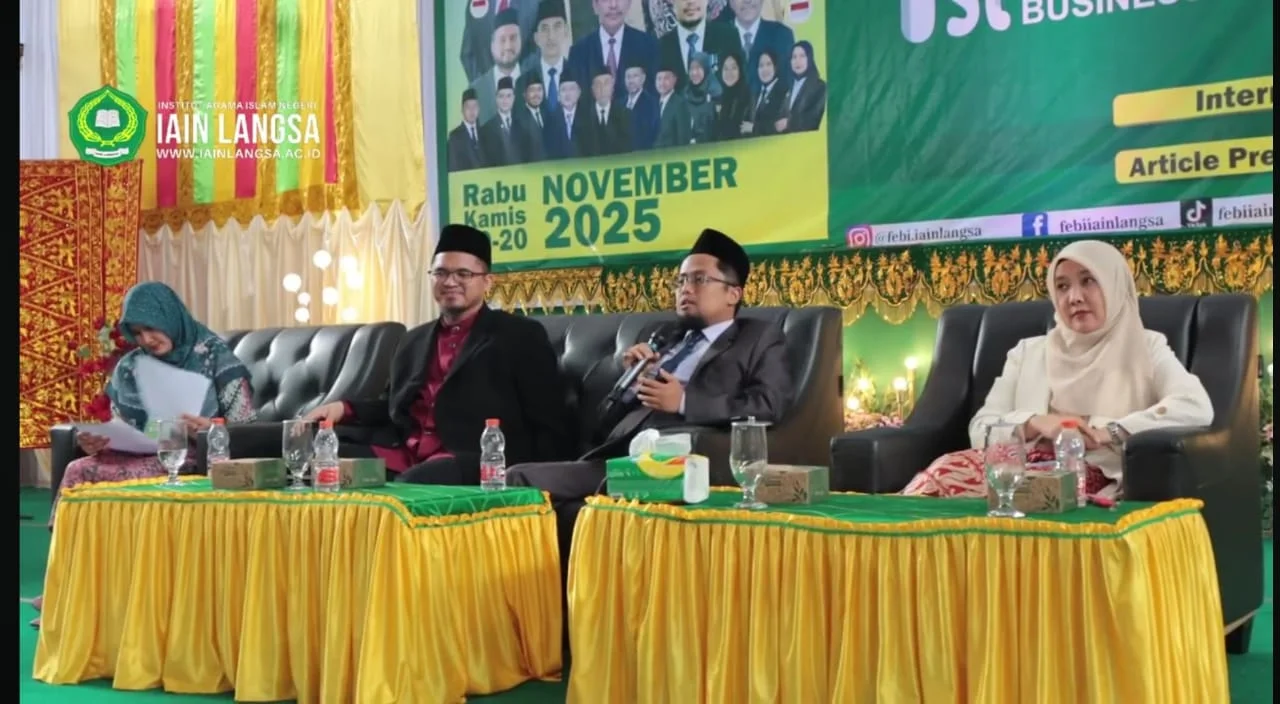Ketua Program Studi S2 Hukum Ekonomi Syariah IAIN Langsa Menjadi Narasumber pada International Conference on Sharia Economics and Business Innovation