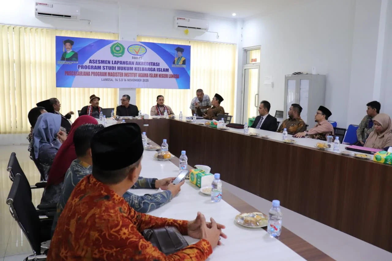 Ban-PT lakukan Asesmen Lapangan terhadap Prodi Hukum Keluarga Islam Pascasarjana Program Magister IAIN Langsa
